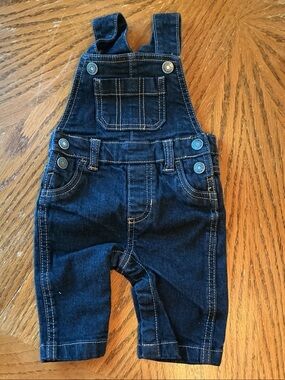 Carter's Dark Blue Denim Baby Overalls